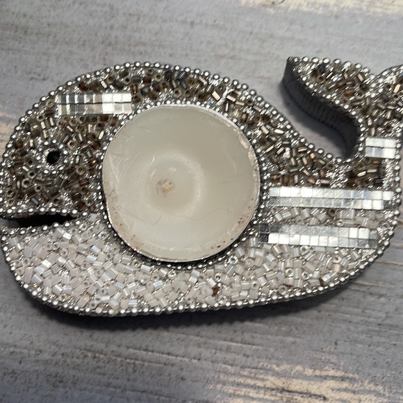 Pier 1 Beaded Wooden Whale 🐳 T-light Holders in EUC!! - Picture 2 of 6